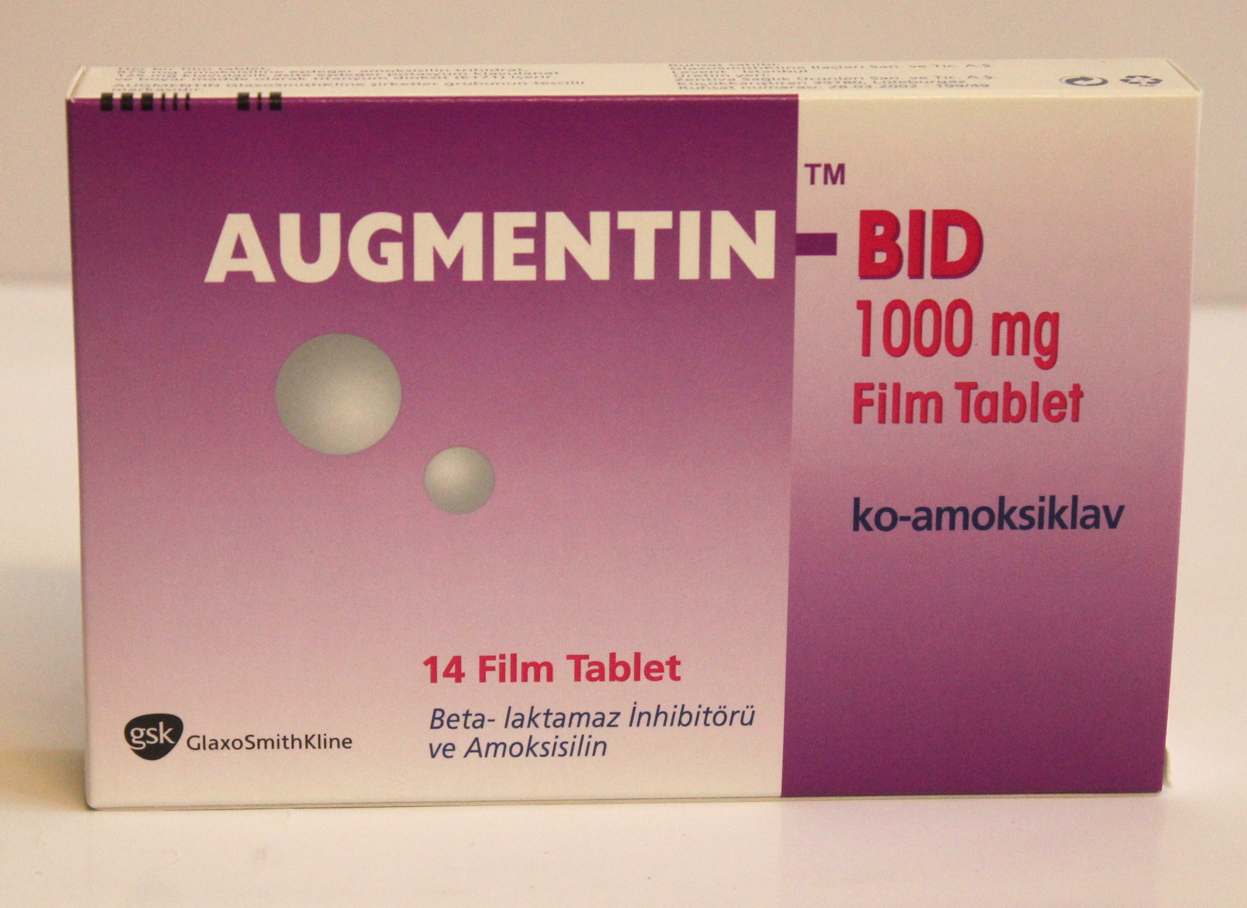 Augmentin - BID 875mg/125mg