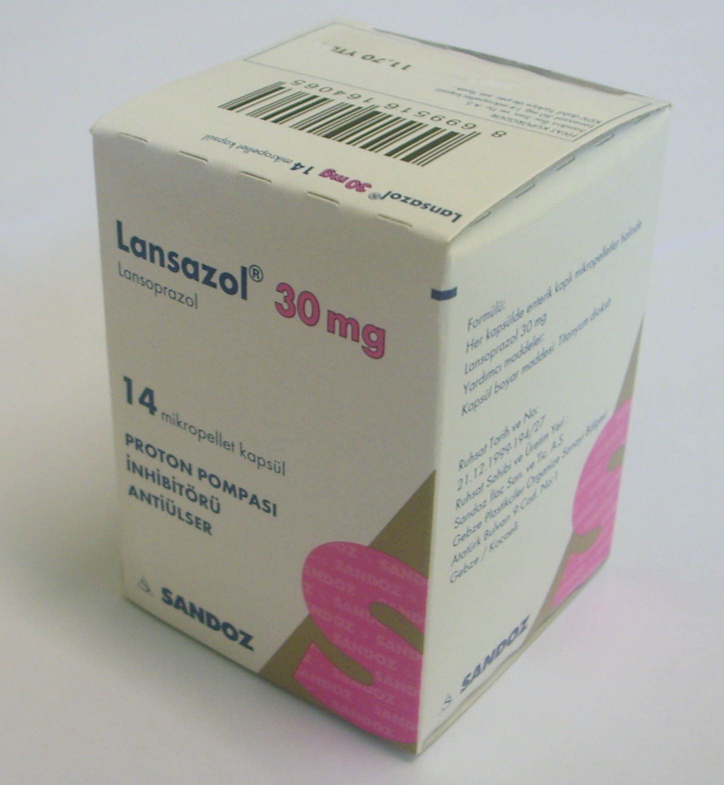 Lansazol (lansoprazole) 30mg